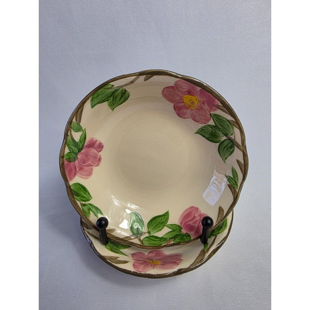 TWO Franciscan Desert Rose Fruit Bowls Dessert Bowls (England) 5 1/4 inches